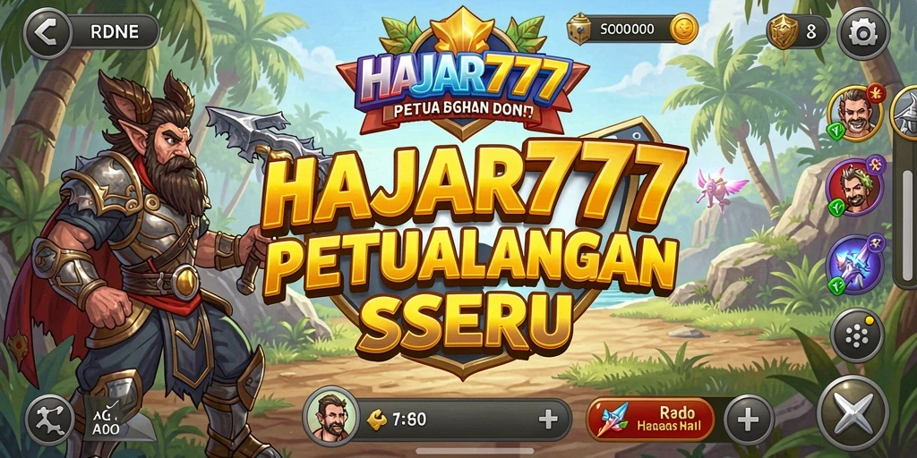 Tampilan menarik dari gameplay RPG HAJAR777 dengan aksi petualangan yang mendebarkan.