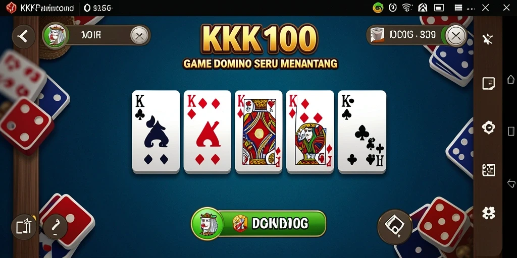 Tampilan gameplay menarik dalam game Domino KPK100.