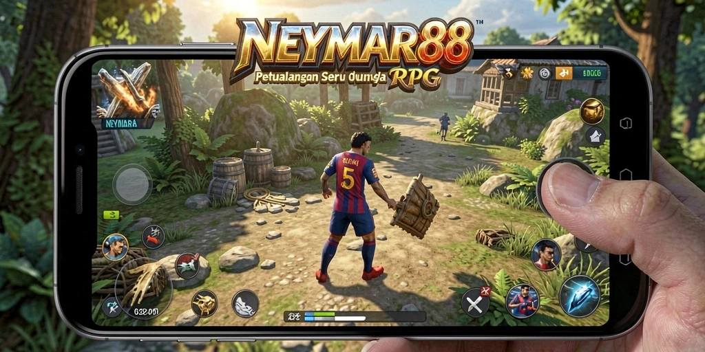 Tampilan gameplay seru dari NEYMAR88 yang menampilkan pertarungan RPG yang mendebarkan.