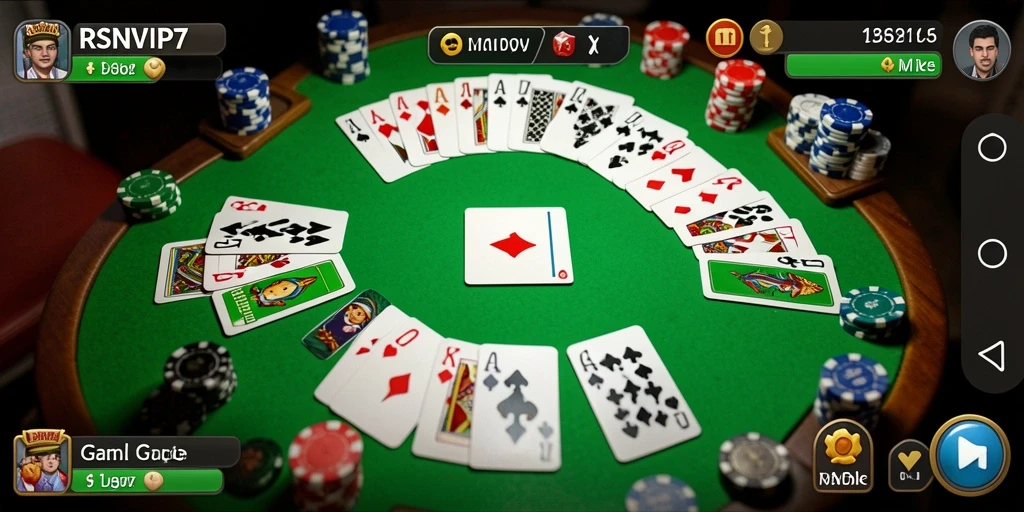 Screenshot gameplay RSNVIP7 menunjukkan keseruan bermain Gaple.
