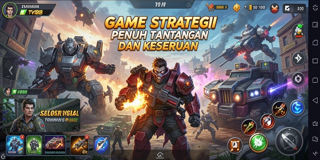 Tampilan gameplay strategis yang menantang dan seru di TV888.